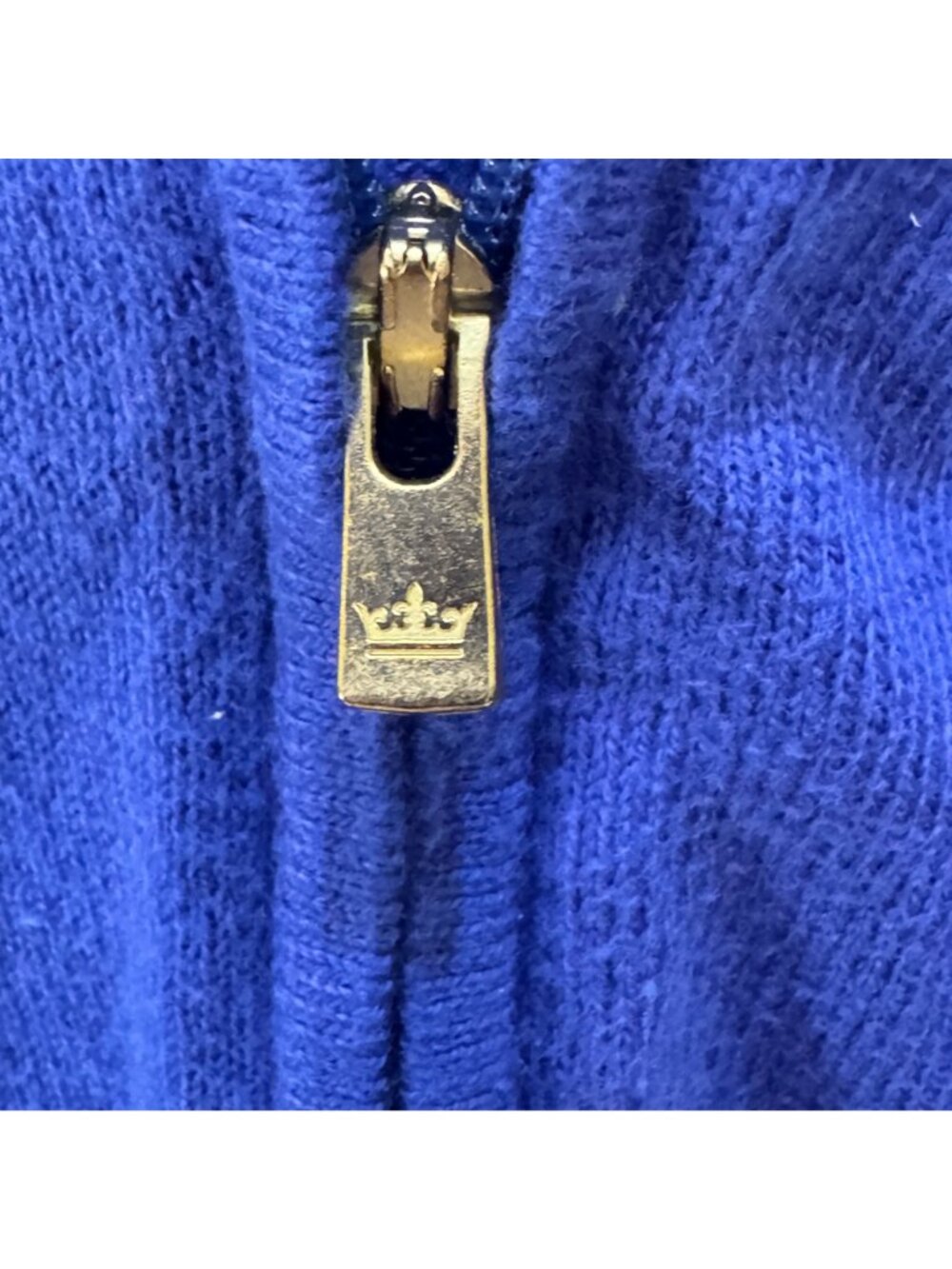 Peter Millar Women's L Cardigan Royal Blue Cotton & Cashmere Zip Summer Sweater - Picture 5 of 9